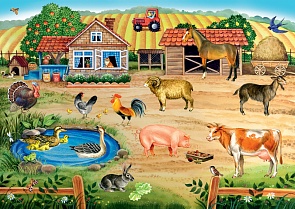 Напольный пазл - Ферма (Step Puzzle, 70103sim)